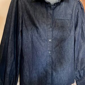 Pilcro Dark Indigo Denim Shirt